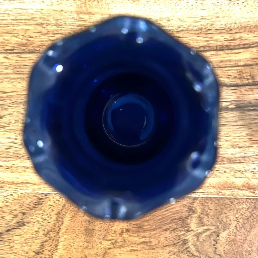 Vintage cobalt blue glass vintage 1970